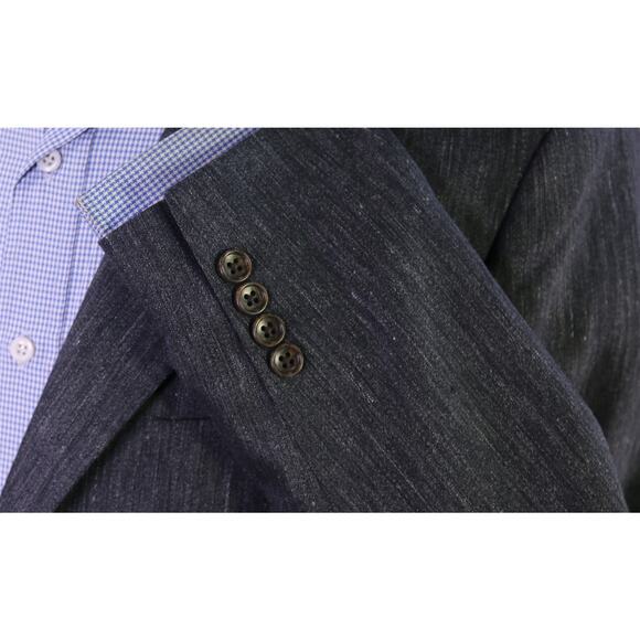 Bonobos Standard Fit Gray 100% Linen Blazer Jacket 38L 38R New! - Picture 6 of 9